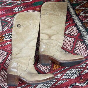 Frye Tan Heeled Boots